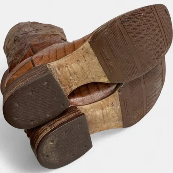 El Herrado Alligator Crocodile Western Cowboy Boots 9.5 - Picture 9 of 13